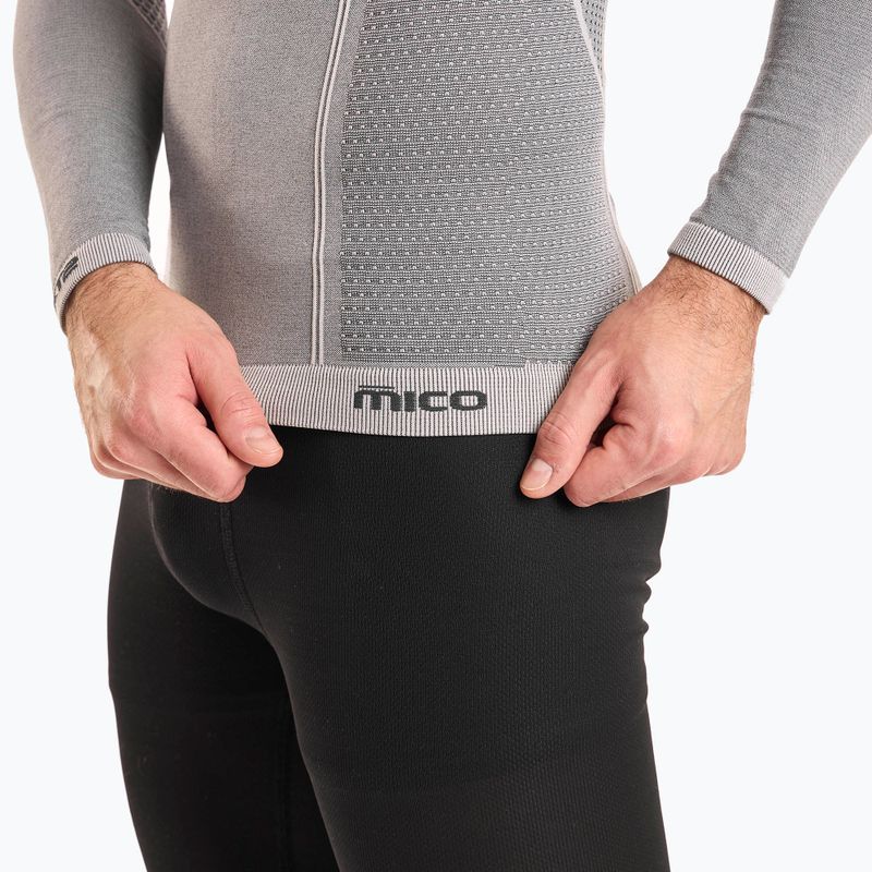 Men's thermal active sweatshirt Mico Odor Zero Mock Neck grigio 4
