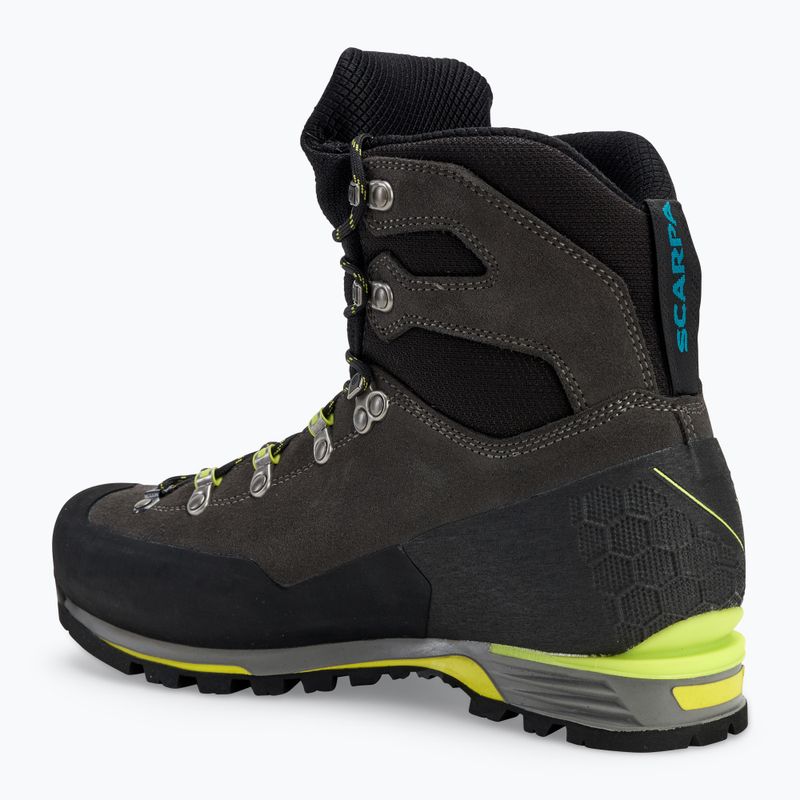 Men's high alpine boots SCARPA Manta Tech GTX shark/lime 3