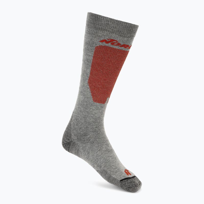 Ski socks Nordica Uni 2.0 2 pairs grey/red+black/red 2