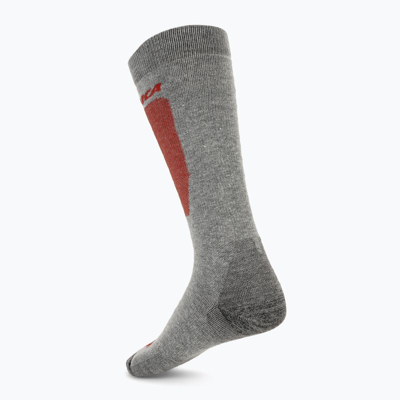 Ski socks Nordica Uni 2.0 2 pairs grey/red+black/red 4