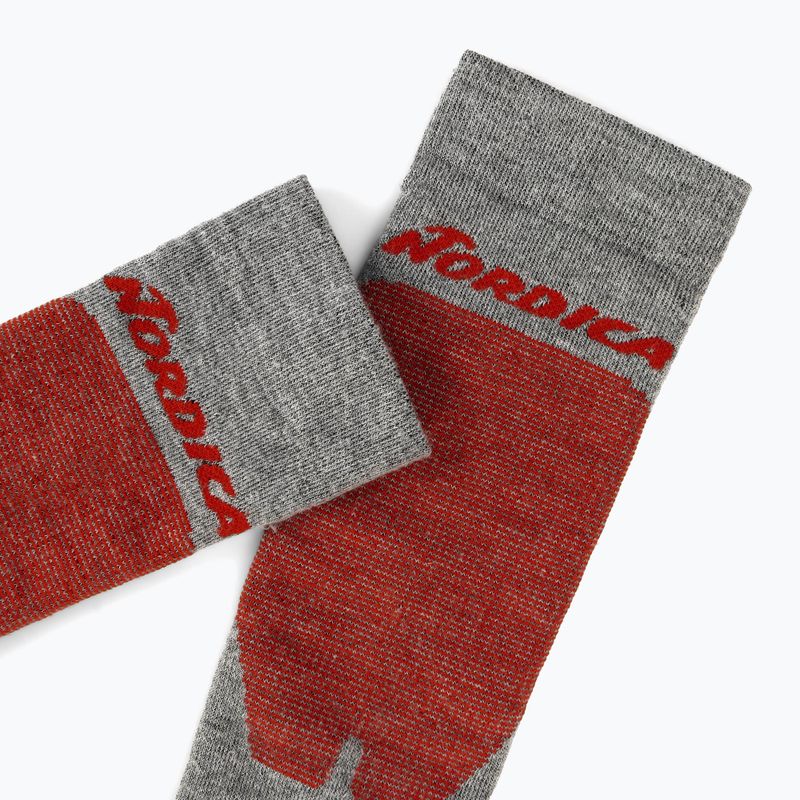 Ski socks Nordica Uni 2.0 2 pairs grey/red+black/red 6