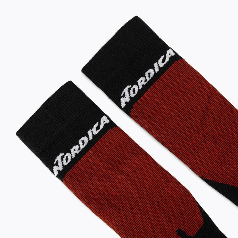 Ski socks Nordica Uni 2.0 2 pairs grey/red+black/red 7