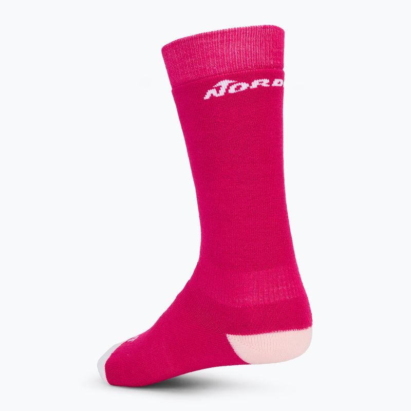 Nordica Multisports Winter children's ski socks 2 pairs fuxia/ rose/ white 3