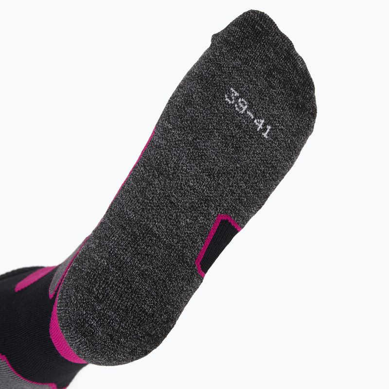 Women's ski socks Nordica High Performance 3.0 black/fuxia/white 4