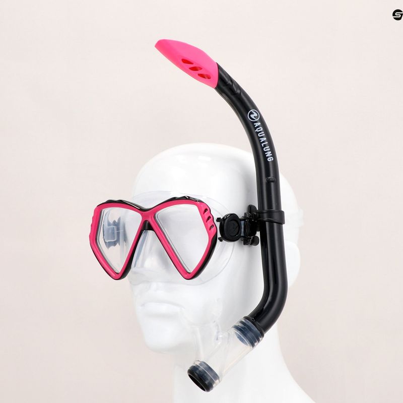 Aqualung Cub Combo children's snorkel kit black/pink SC3990002 12