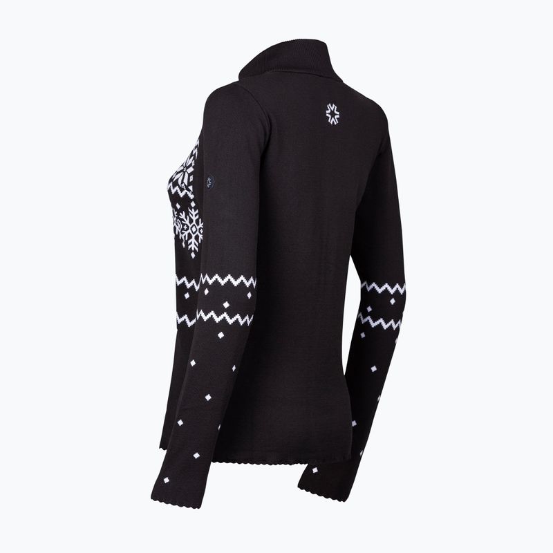Women's Newland Guenda Full Zip thermal sweatshirt black/white 2