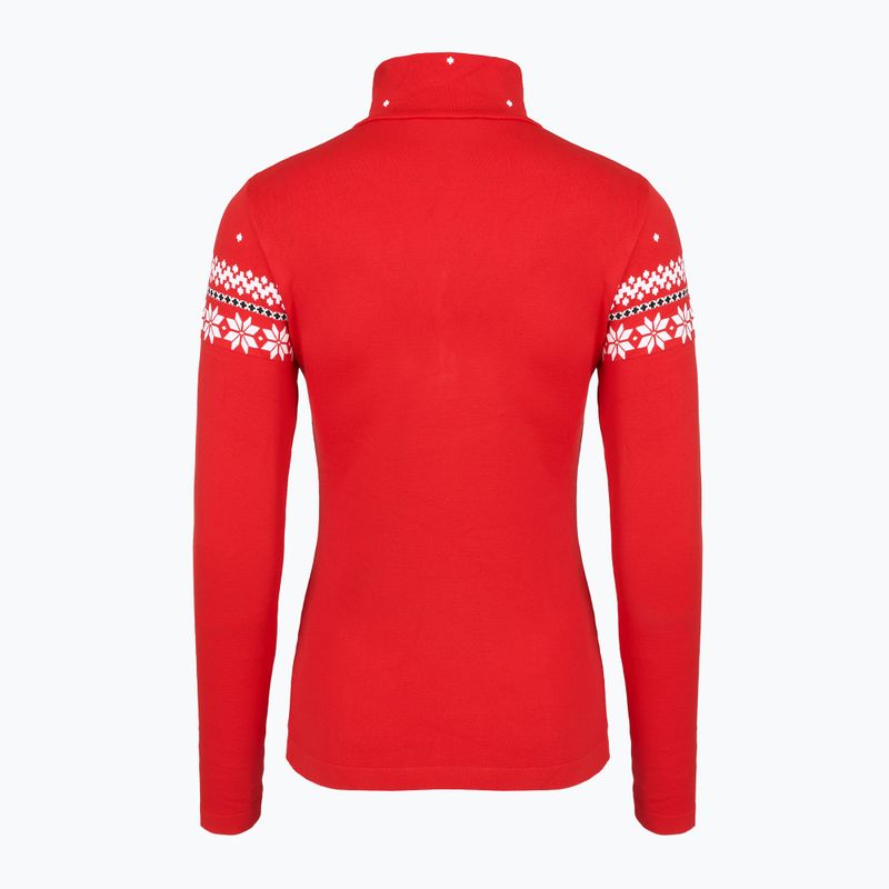Women's thermal sweatshirt Newland Hilde Half Zip red/white 2