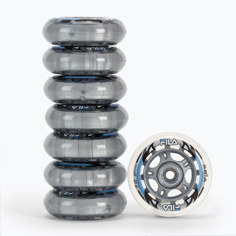 Rollerblade wheels with bearings FILA Wheels+A5+Alus 6mm white 2