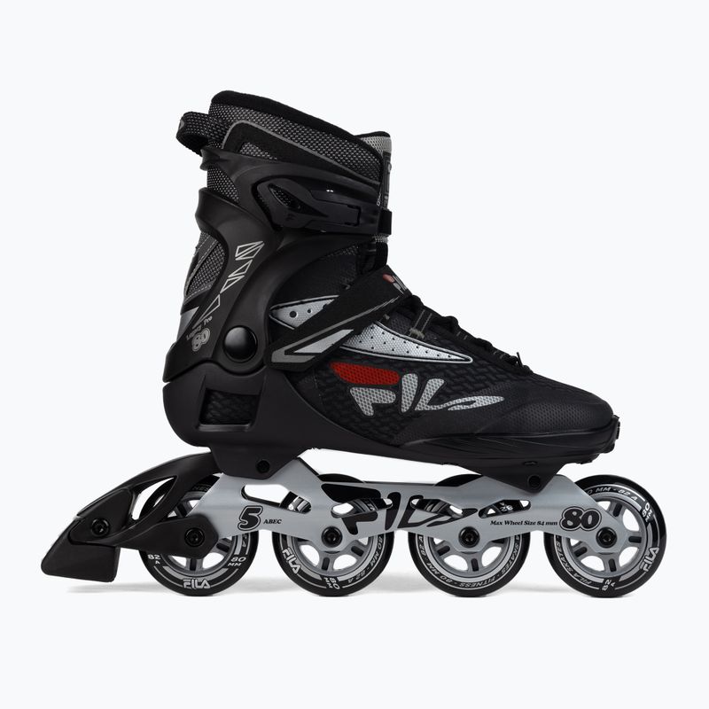 Men's rollerblades FILA Legacy Pro 80 black/silver/red 2