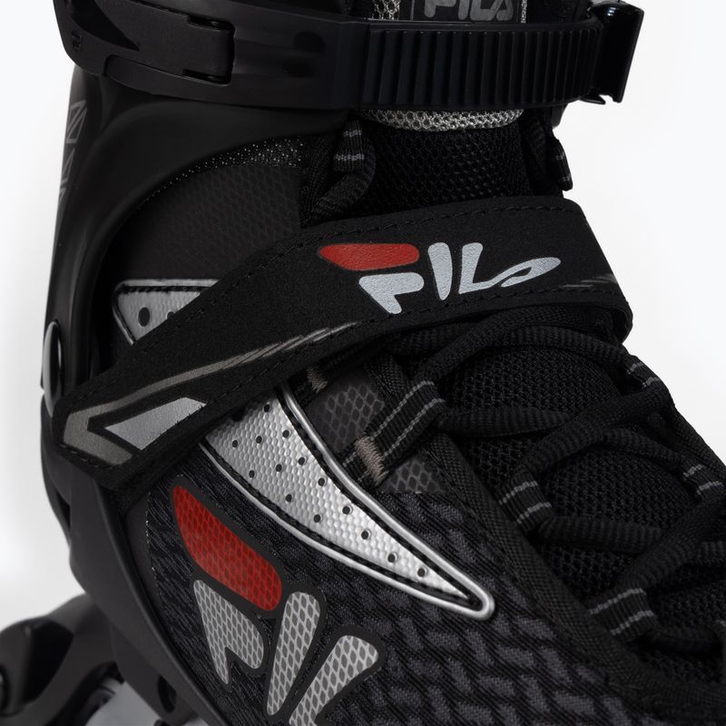 Men's rollerblades FILA Legacy Pro 80 black/silver/red 5
