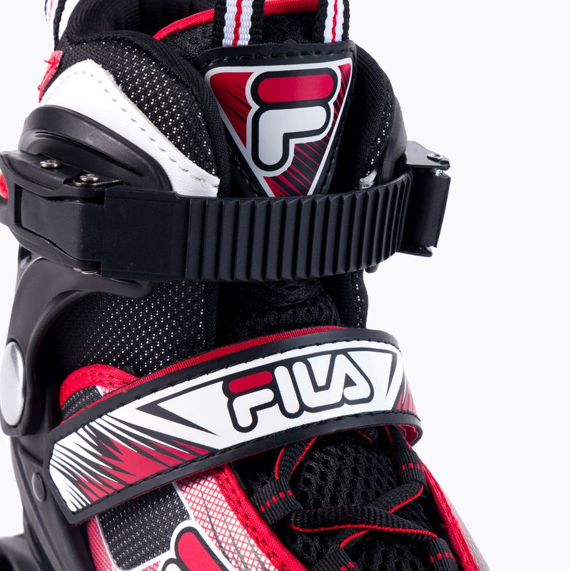 Children's roller skates FILA J One black/red 6