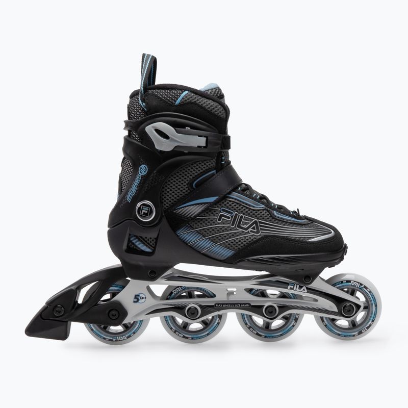 Women's rollerblades FILA Mizar 80 Lady  black/lightblue 2