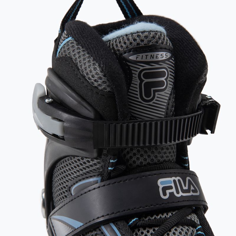 Women's rollerblades FILA Mizar 80 Lady  black/lightblue 5