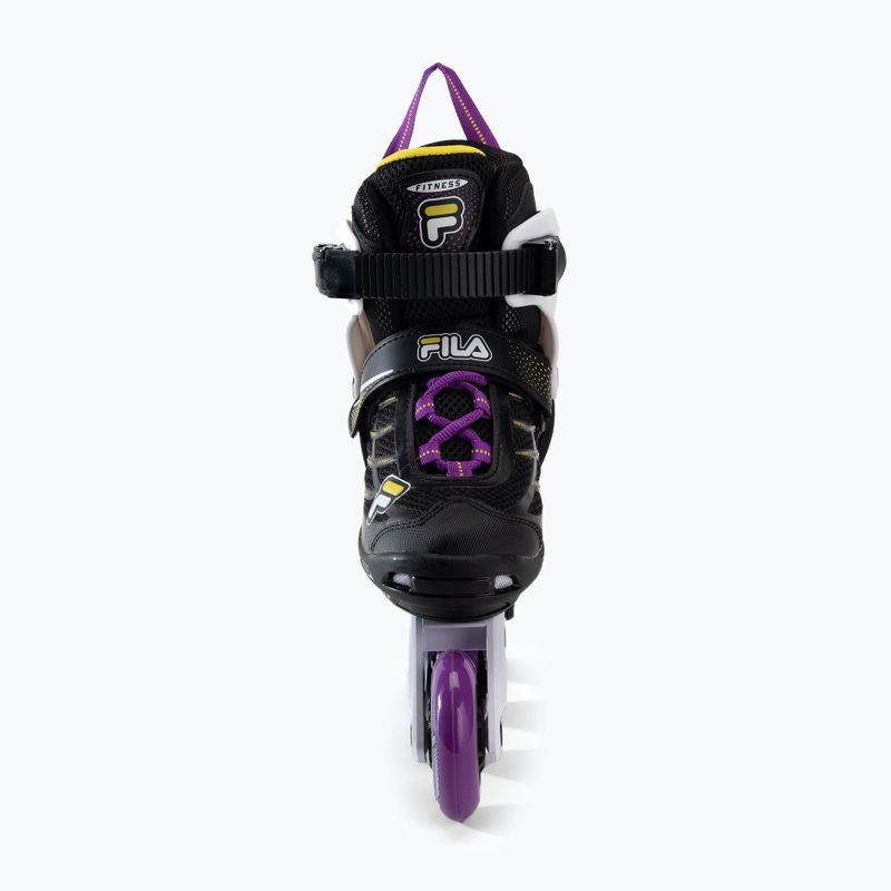 Children's roller skates FILA Wizy G black/yellow magenta 4