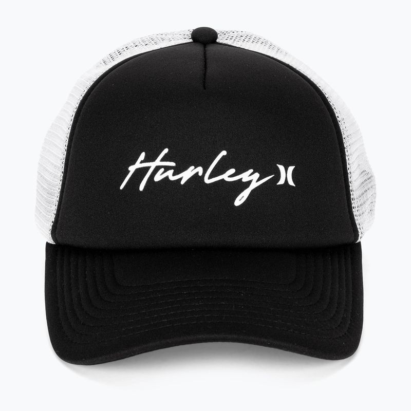 Hurley Icon Script Trucker black/white women's baseball cap 2