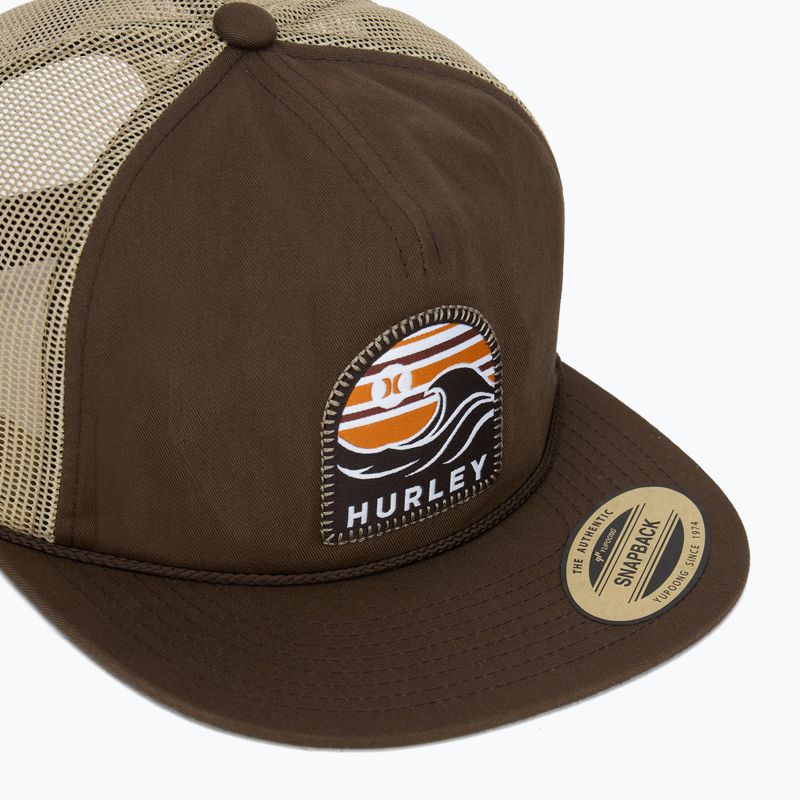 Men's Hurley Mavericks Trucker velvet brown baseball cap 3