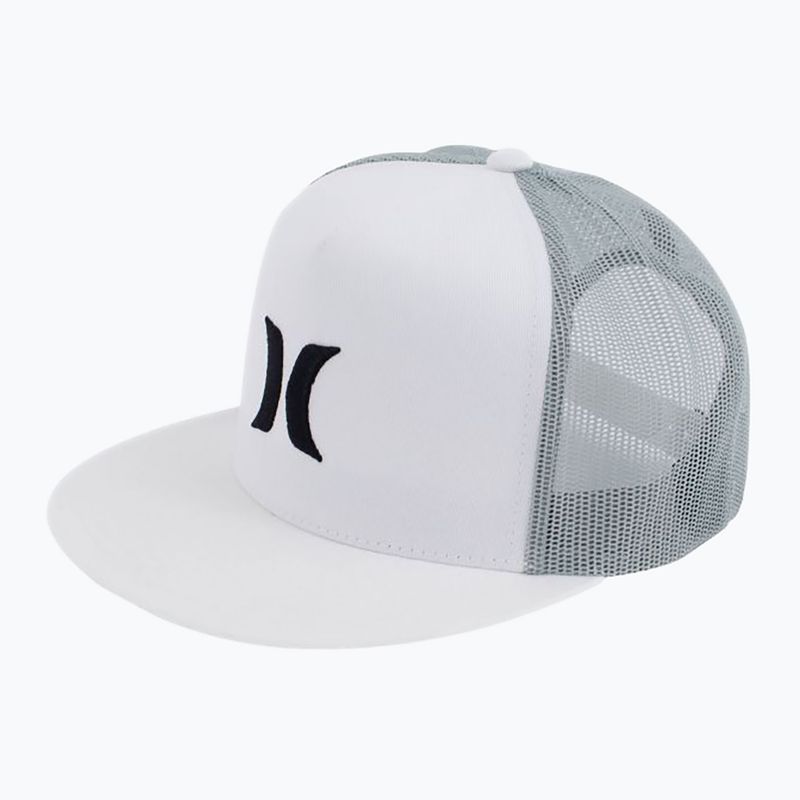 Men's Hurley Icon Solid Flat Trucker cap white