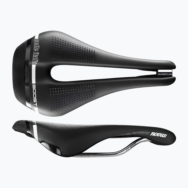 Selle Italia Novus Boost Superflow S Ti 316 Rail Fibra-Tek bike saddle black SIT-080A302IKC002