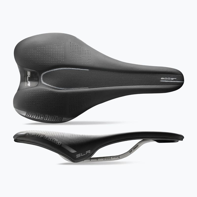 Selle Italia Slr Boost Ti 316 Rail Fibra-Tek bike saddle black SIT-041A120IKC001 6