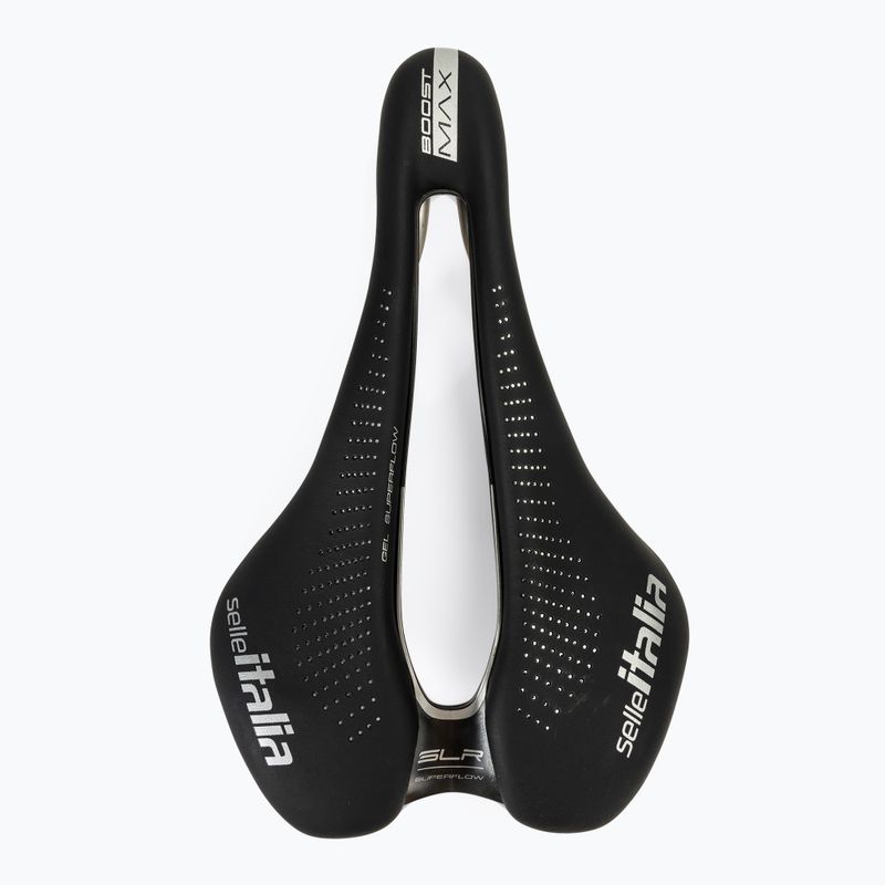 Selle Italia Max SLR Boost Gel Superflow bike saddle, TI 316 Rail, Fibra-Trek, Light Gel black 3