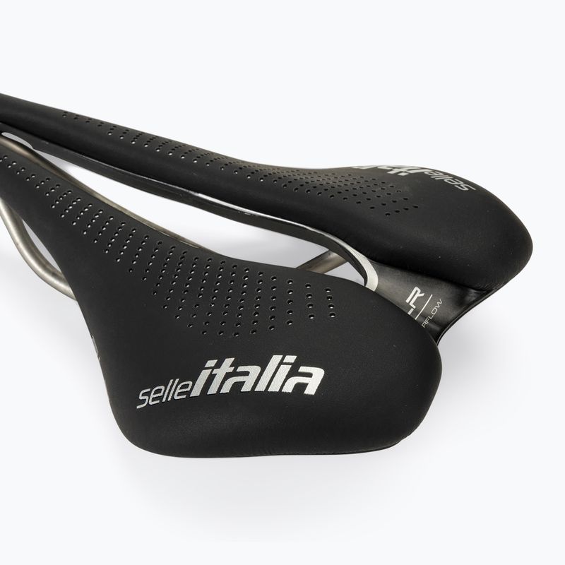 Selle Italia Max SLR Boost Gel Superflow bike saddle, TI 316 Rail, Fibra-Trek, Light Gel black 5