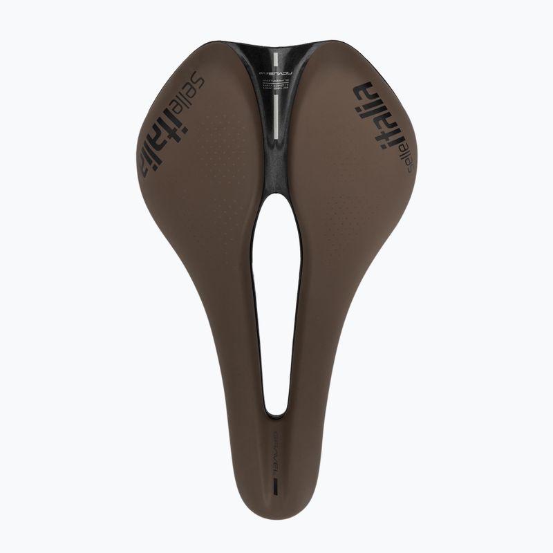 Bike saddle Selle Italia Novus Boost Evo Gravel TM, Superflow, Manganese Rail, Soft-Trek brown 3