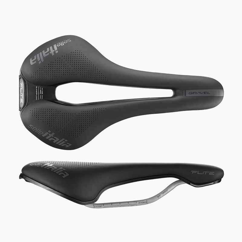 Selle Italia Flite Boost Gravel Superflow bicycle saddle, Fibra-Tek, Light Gel black 2