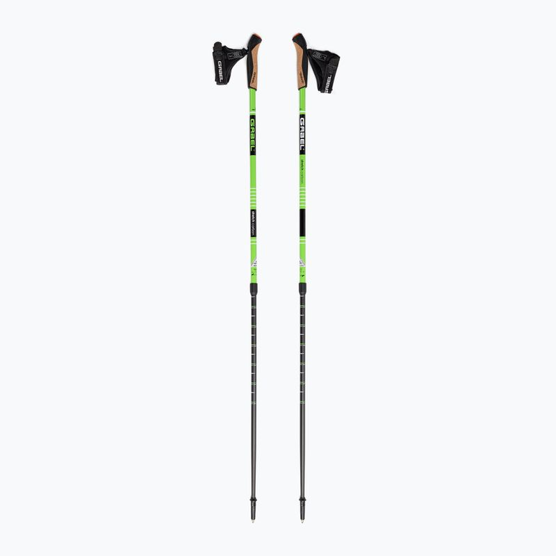 Nordic walking poles GABEL Strech Carbon green
