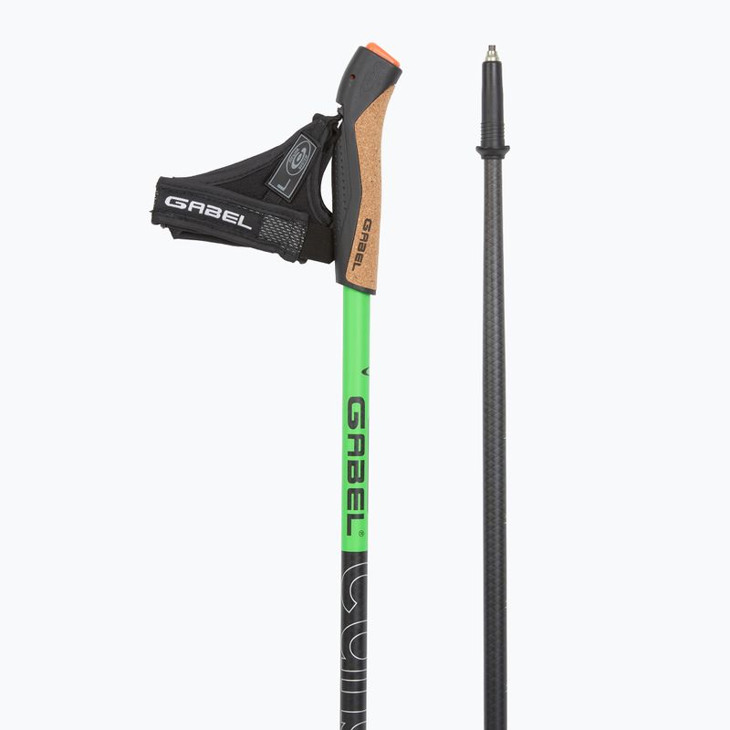 Nordic walking poles GABEL Carbon XT 2S 80 F.L. black/lime 3