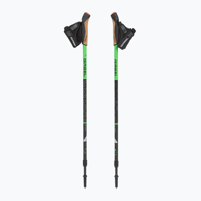 Nordic walking poles GABEL Carbon XT 2S 80 F.L. black/lime 5