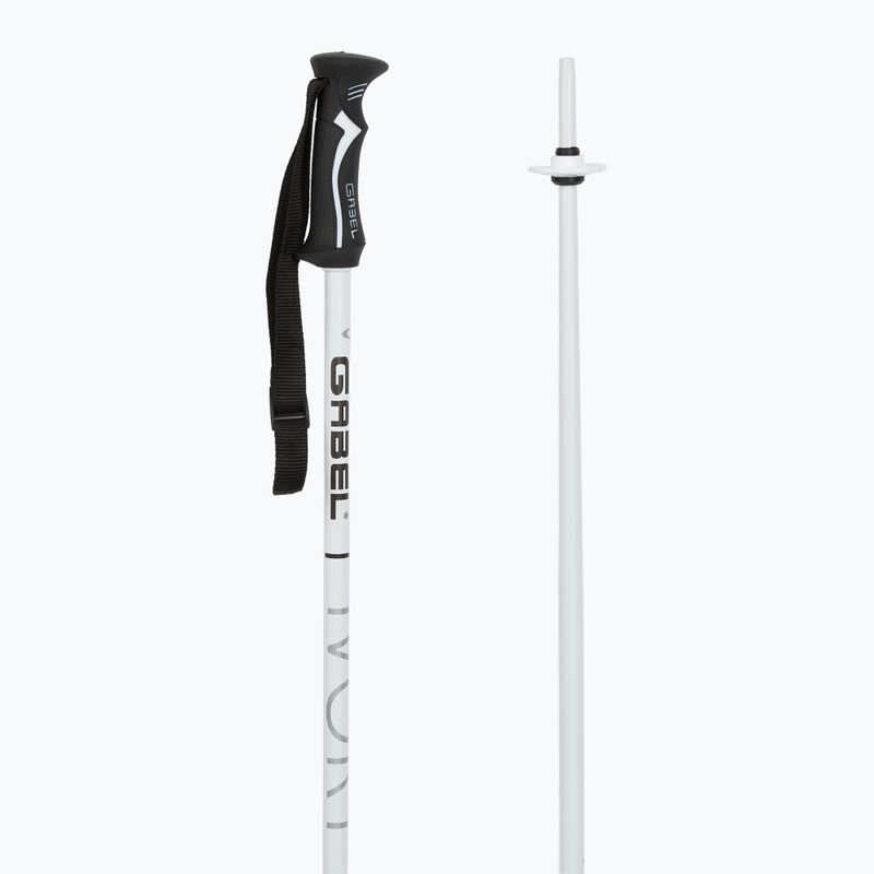 Ski poles GABEL Ivory white/silver 3