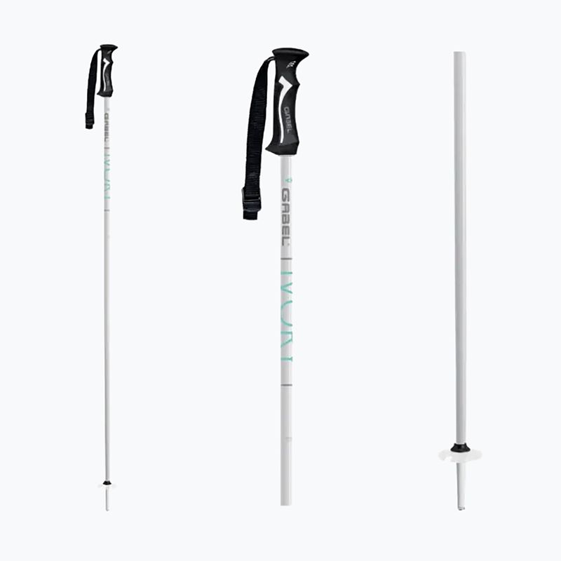 Ski poles GABEL Ivory white/aqua 2