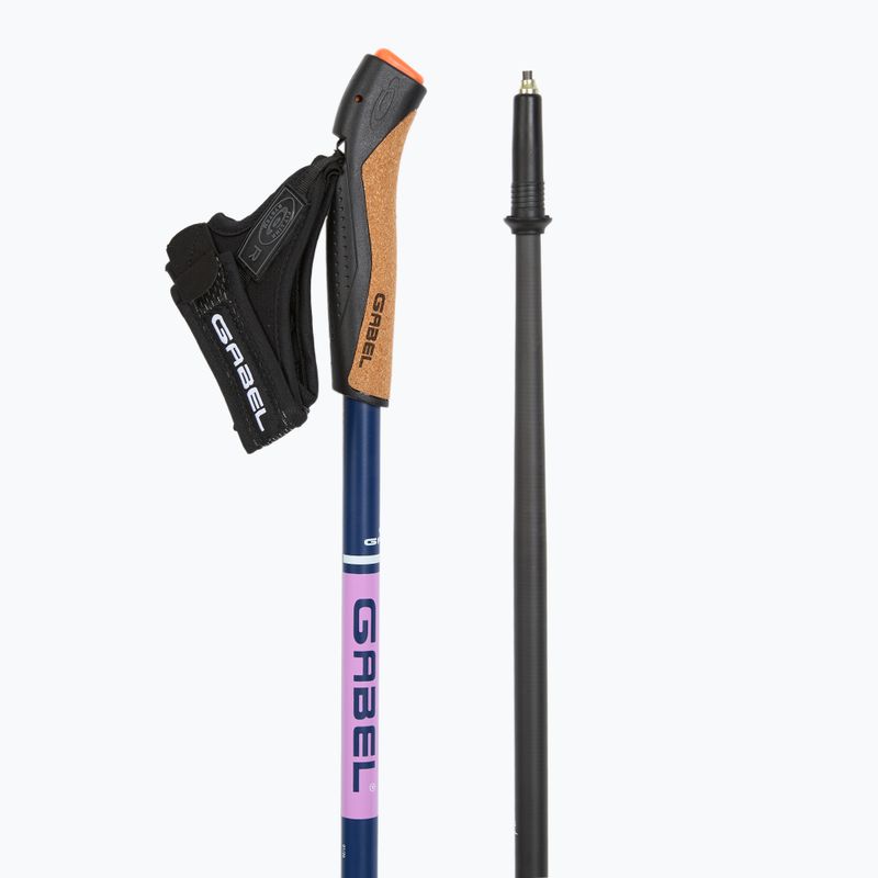 Nordic walking poles GABEL Strech Carbon purple 3