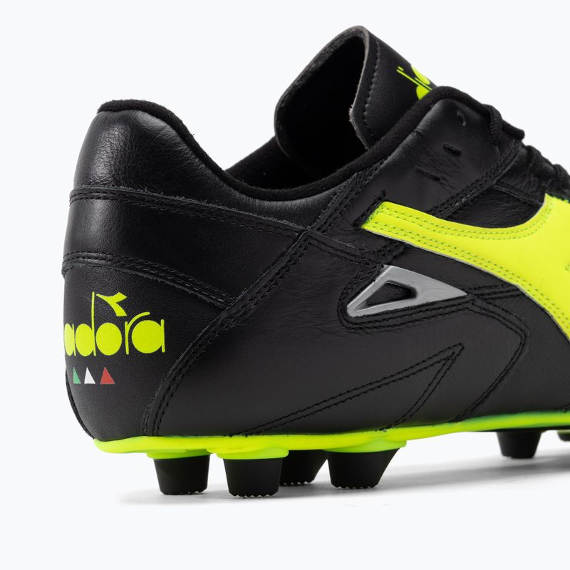 Men's football boots Diadora Match Winner RB Italy LT MDPU black-green DD-101.172363-C0004 9