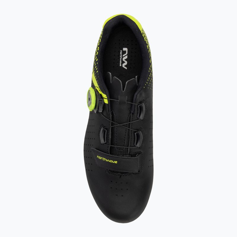 Northwave Core Plus 2 men's road shoes black/yellow fluo 5