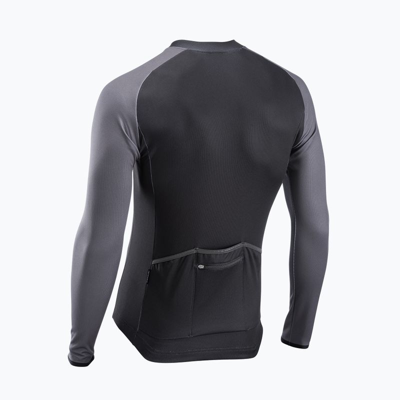 Northwave Blade 4 LS men's cycling jersey black / dark grey 6
