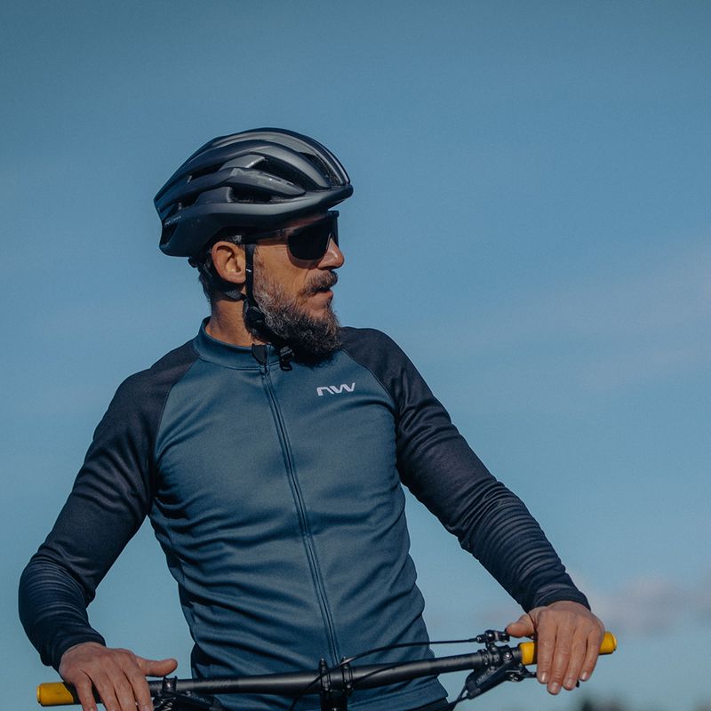 Northwave Blade 4 LS men's cycling jersey deep blue / black 5