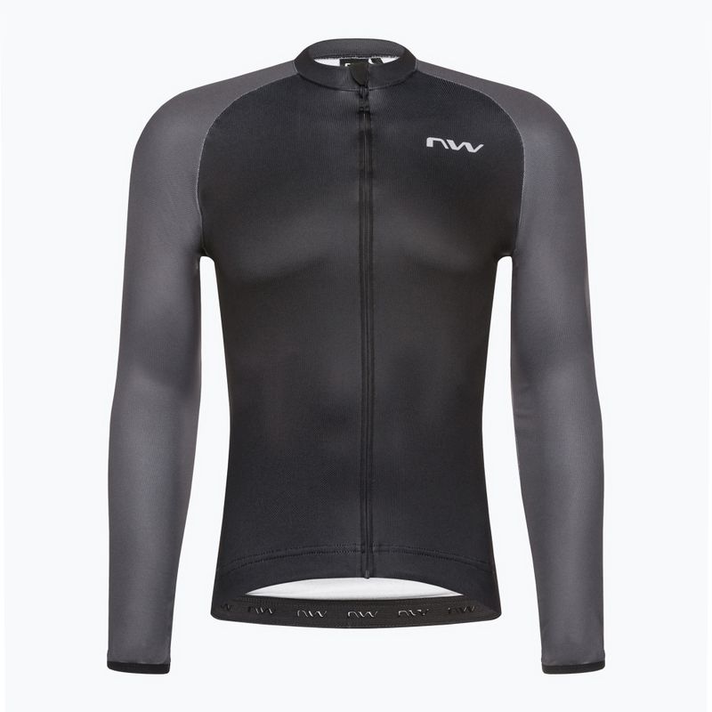 Northwave Blade 4 LS men's cycling jersey black / dark grey