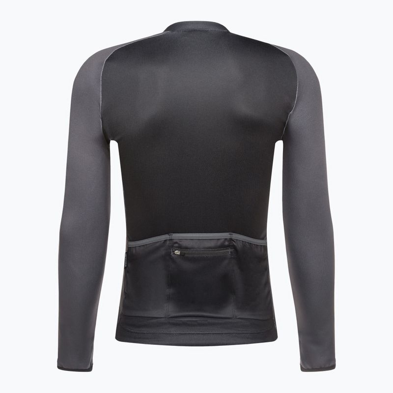 Northwave Blade 4 LS men's cycling jersey black / dark grey 2