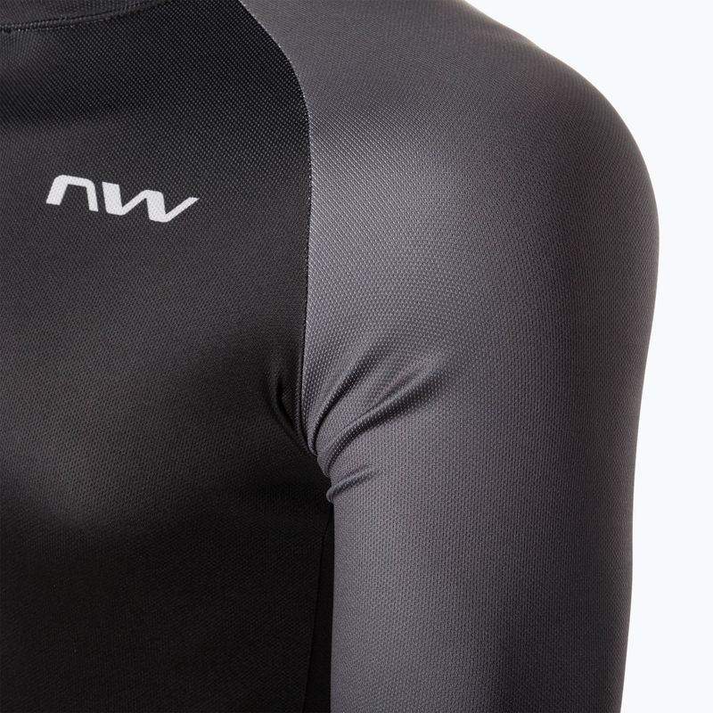 Northwave Blade 4 LS men's cycling jersey black / dark grey 3