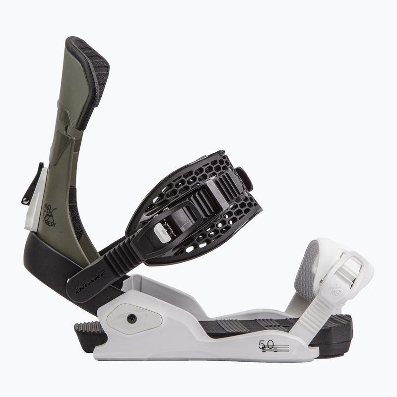 Men's Drake Fifty green forest/white snowboard bindings 2