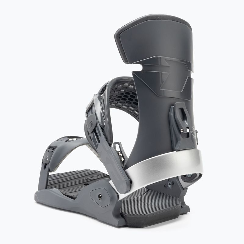 Men's Drake Fifty dark grey/silver snowboard bindings 4