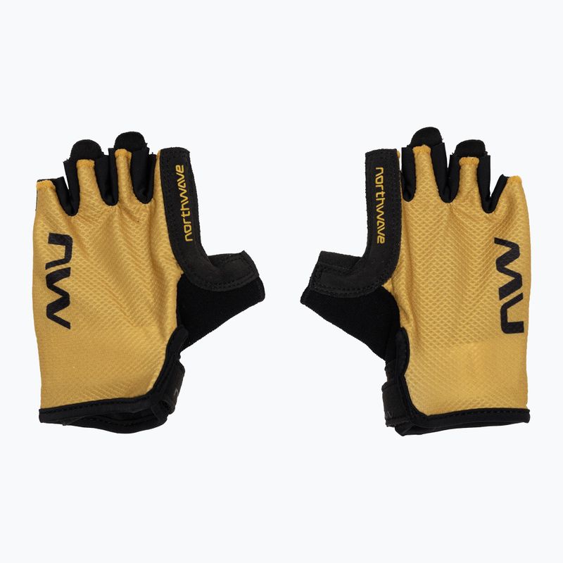 Men's Northwave Active Short Finger cycling gloves ochre 3