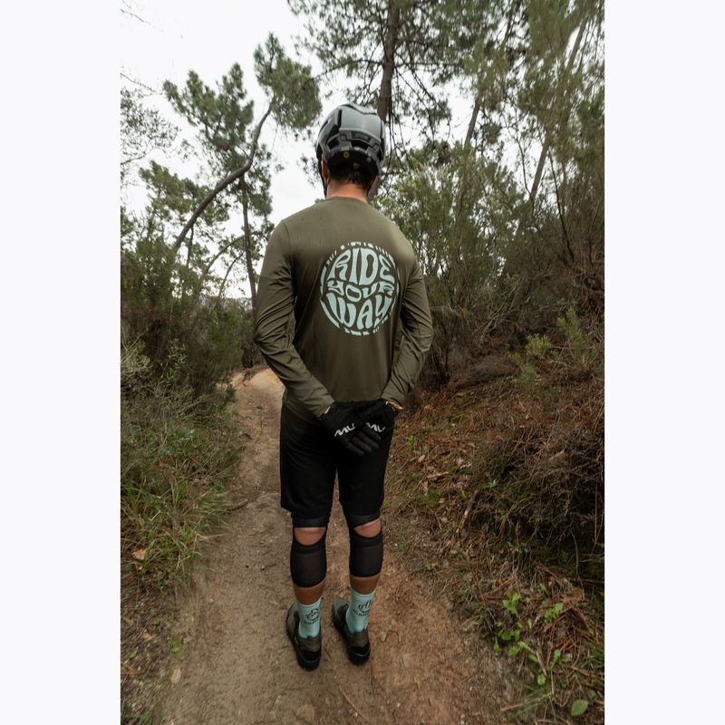 Men's Northwave Xtrail 2 forest green cycling longsleeve 4