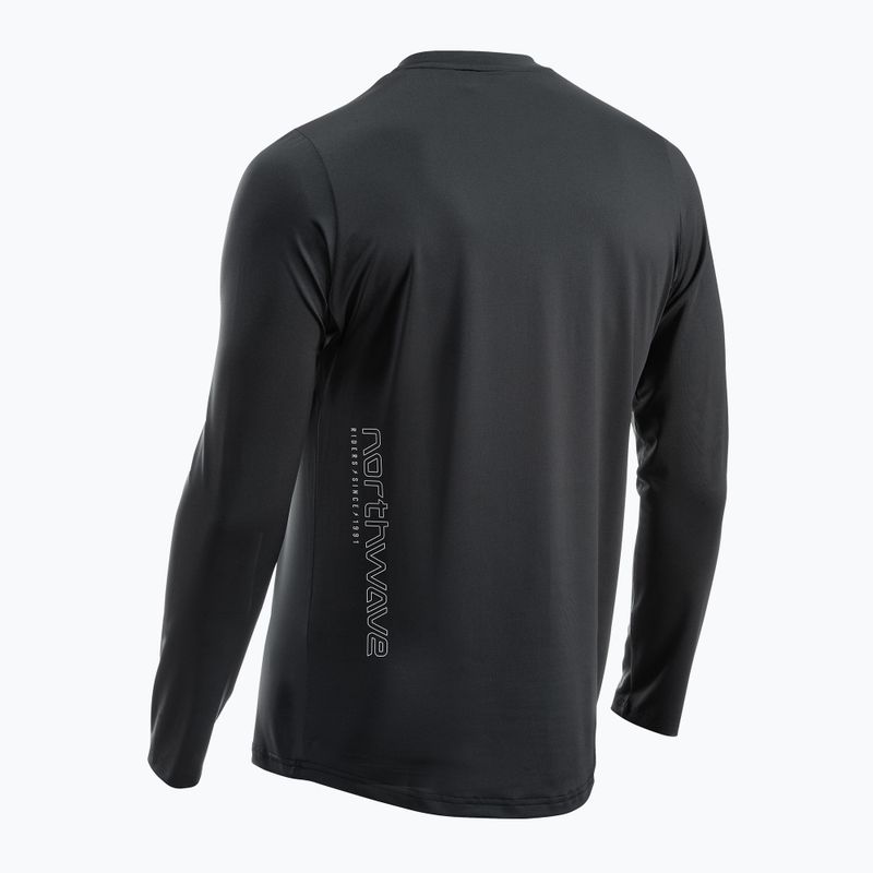 Men's Northwave Bomb cycling longsleeve black/light grey 2