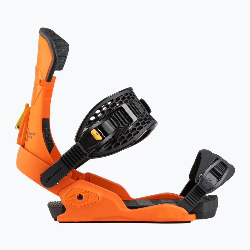 Men's Drake Fifty orange/black snowboard bindings 2