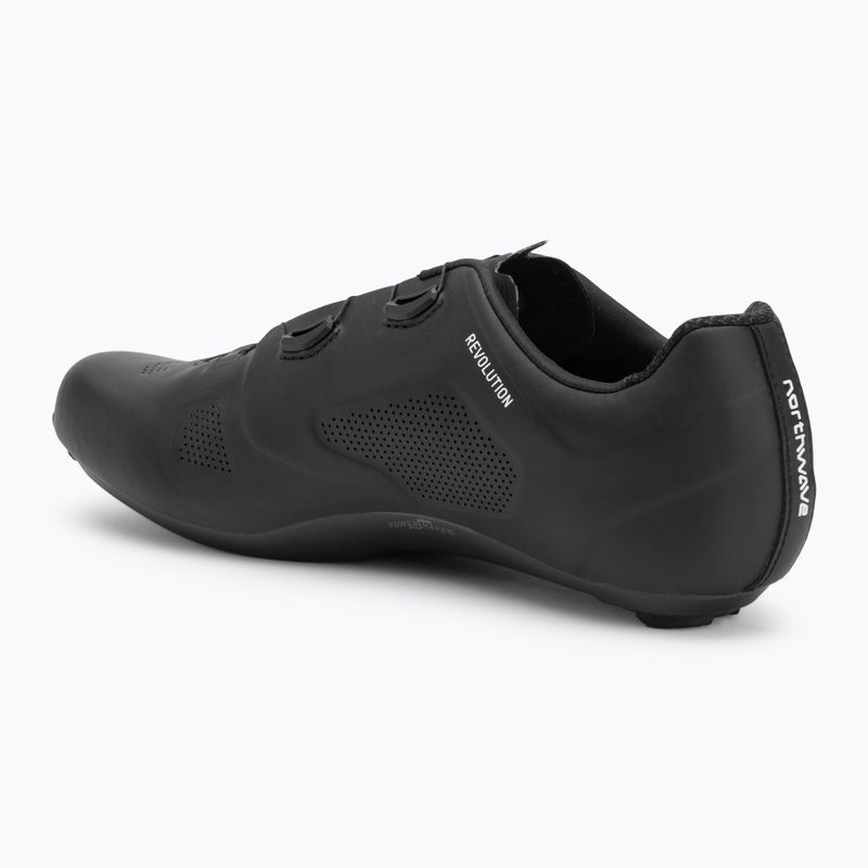 Northwave Revolution black/white men's road shoes 3