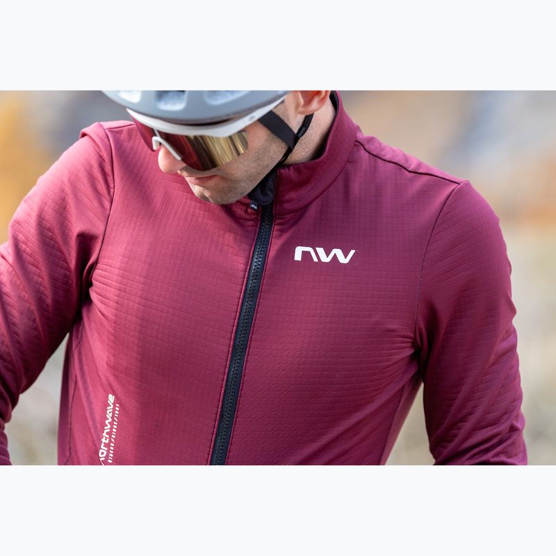 Men's Northwave Blade Light red cabernet cycling jacket 6