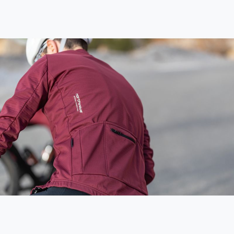 Men's Northwave Blade Light red cabernet cycling jacket 7