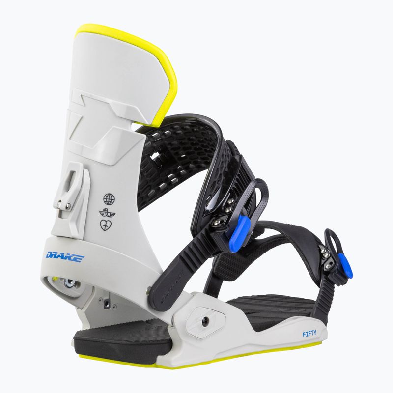 Men's snowboard bindings Drake Fifty grey/lime 3